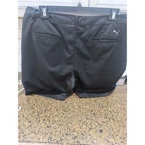 Puma Golf Mens Black Performance Tech Shorts Size 38 Flat Front Athletic